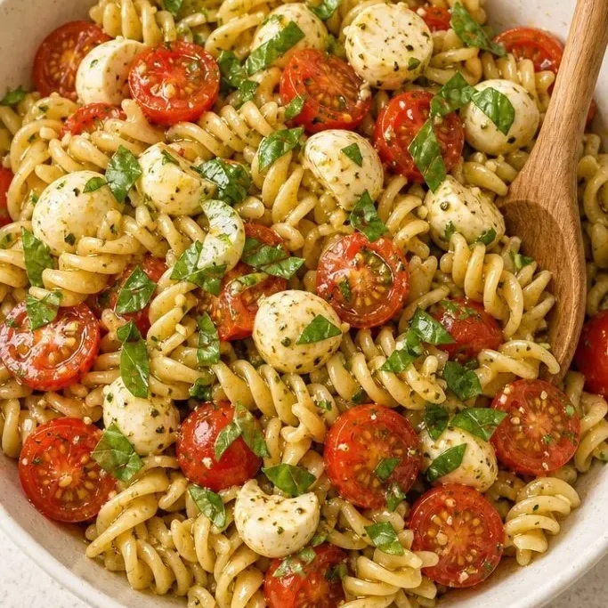 Quick & Fresh Pasta Salad with Mozzarella Balls Pasta Salad With Mozzarella Balls