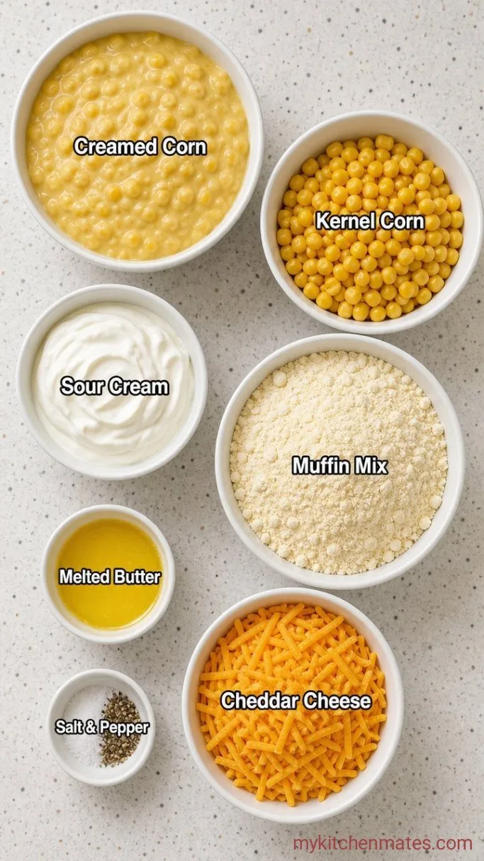 The Creamy Paula Deen Corn Casserole (Just 6 Ingredients) Ingredients
