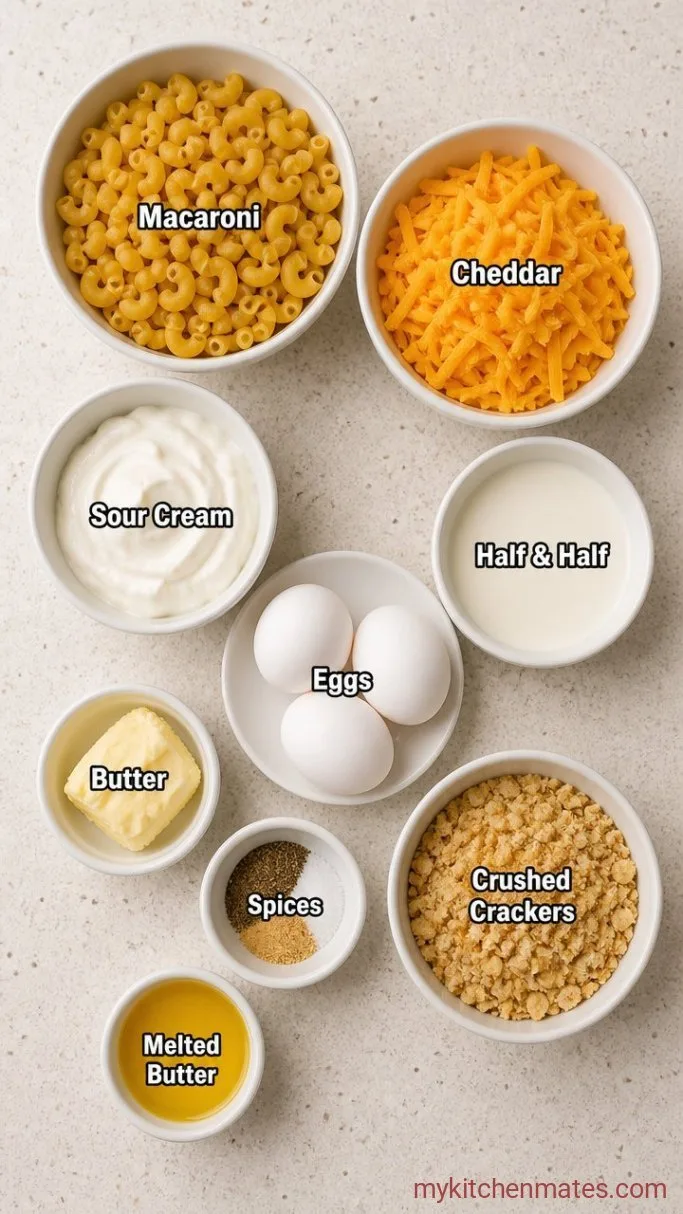 Paula Deen’s Creamy Custard-Style Mac and Cheese Ingredients