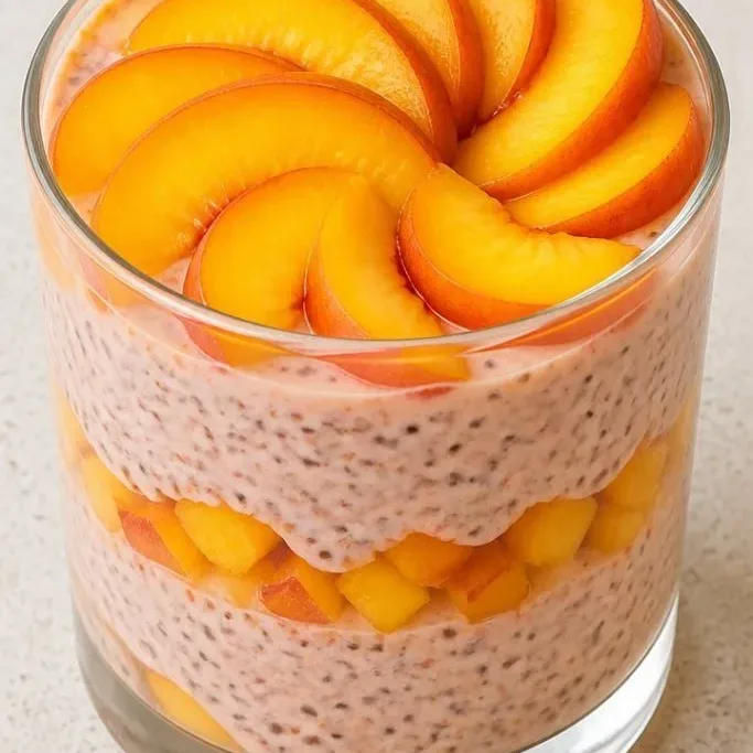 Creamy 5-Ingredient Peach Chia Pudding Peach Chia Pudding
