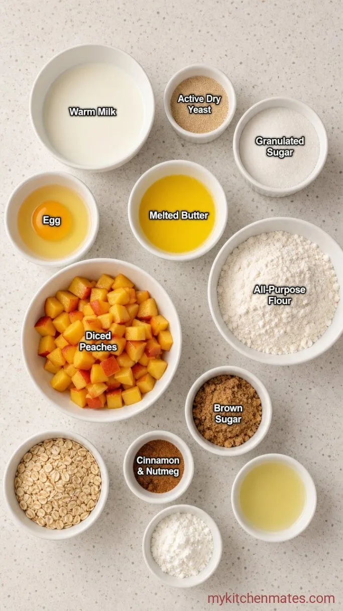 Peach Cobbler Cinnamon Rolls Ingredients