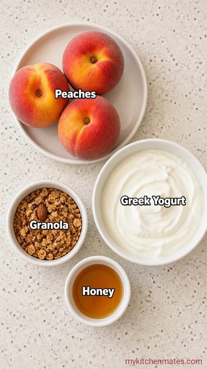 Quick 4-Ingredient Peach Parfait Cups Ingredients