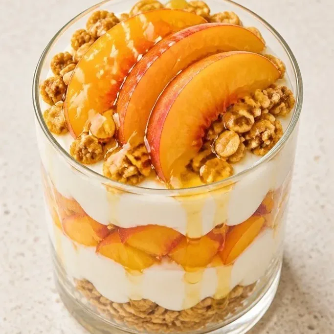 Quick 4-Ingredient Peach Parfait Cups Peach Parfait Cups