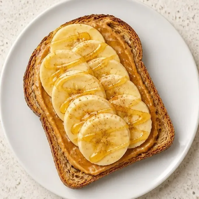 Quick 3-Ingredient Peanut Butter Banana Toast Peanut Butter Banana Toast