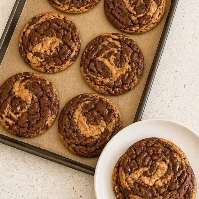 Peanut Butter Brownie Swirl Cookies