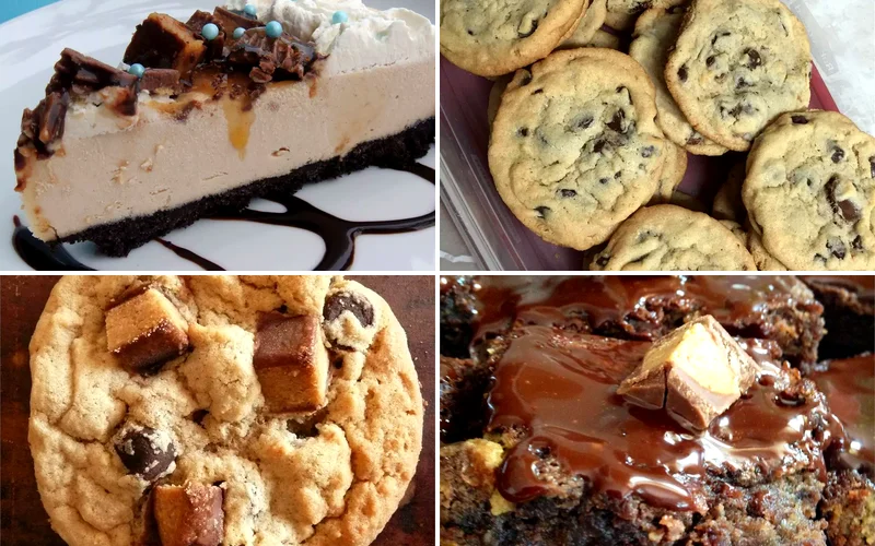 17 Amazing Treats Made with Peanut Butter Cups peanut butter cup desserts featured
