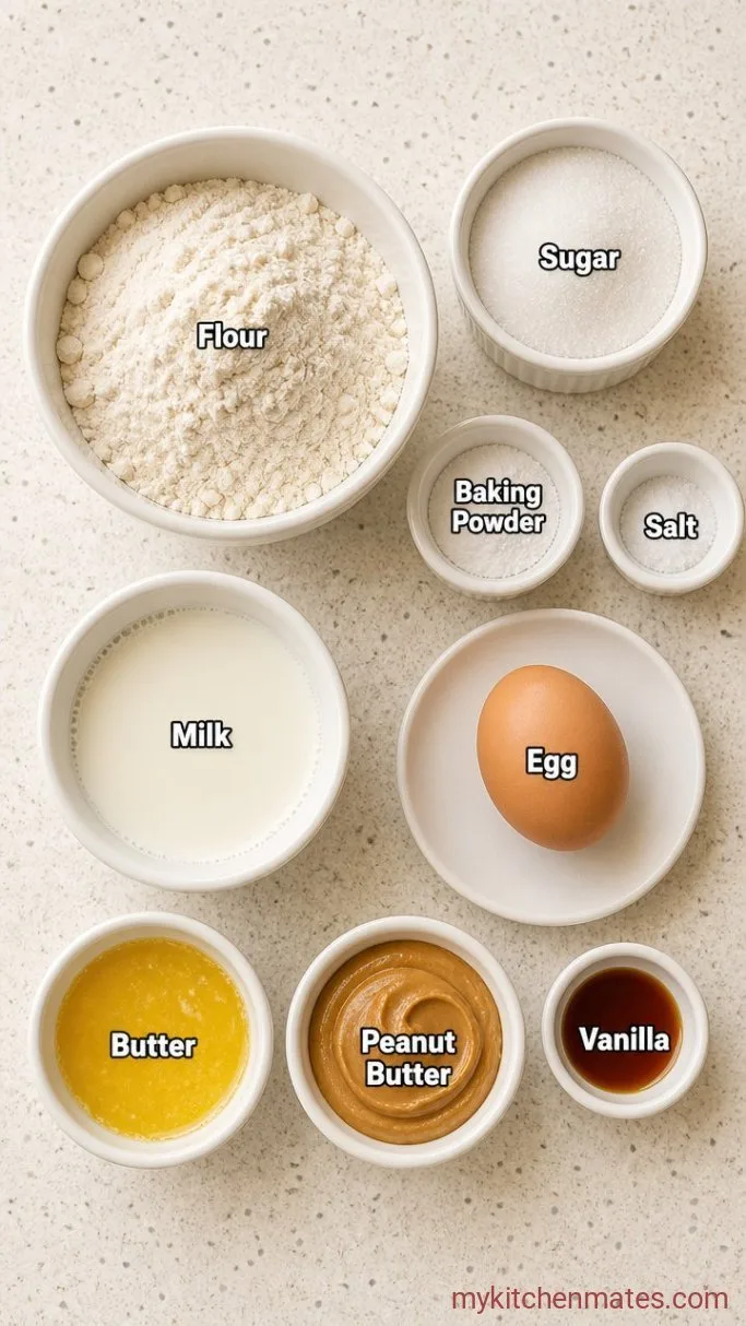 15-Minute Peanut Butter Pancakes Ingredients