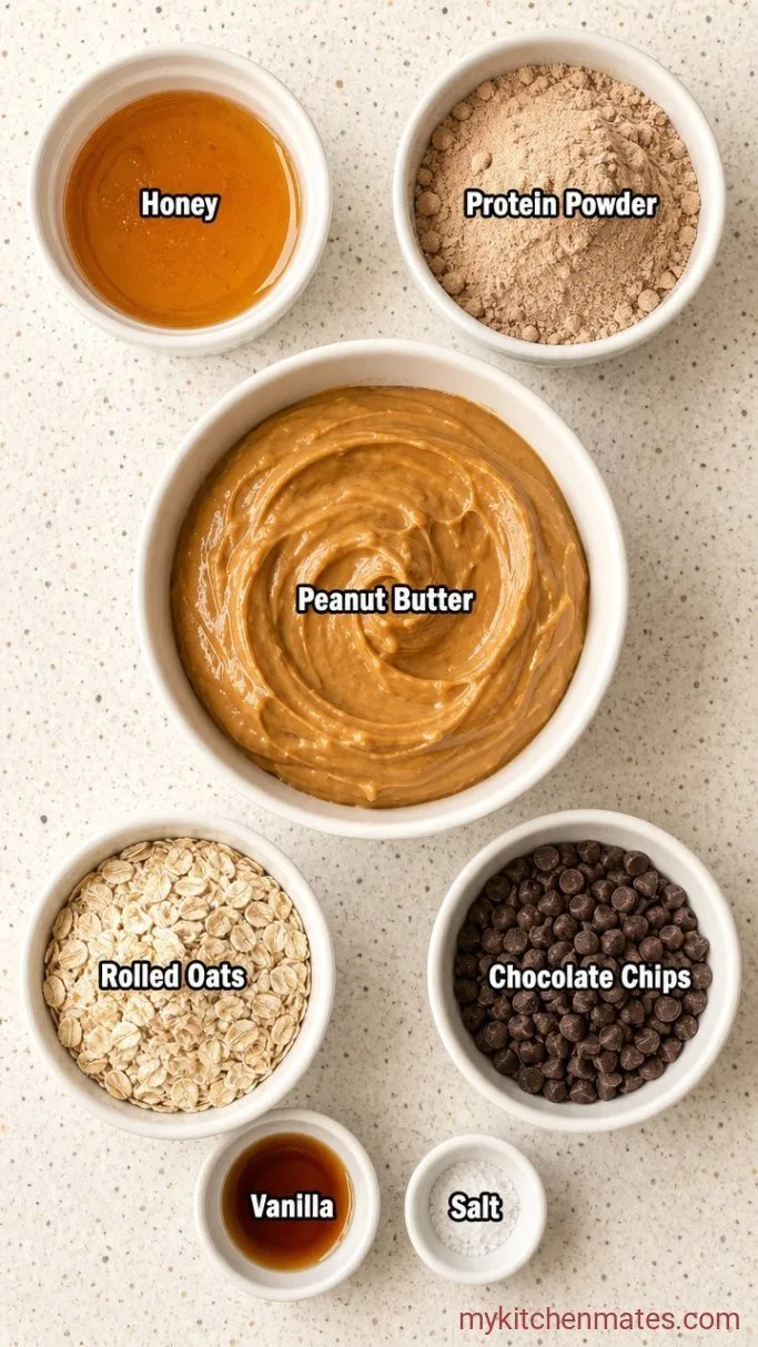 No-Bake Peanut Butter Protein Balls Ingredients