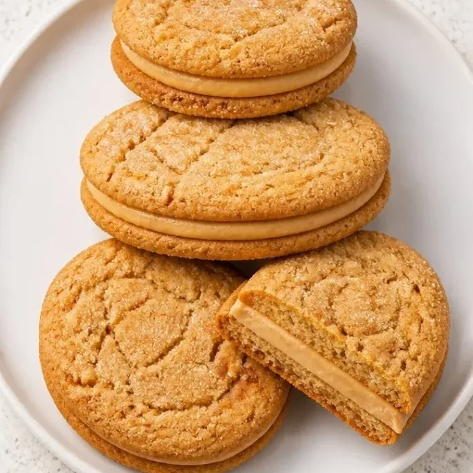Soft Peanut Butter Sandwich Cookies with Creamy Filling Peanut Butter Sandwich Cookies