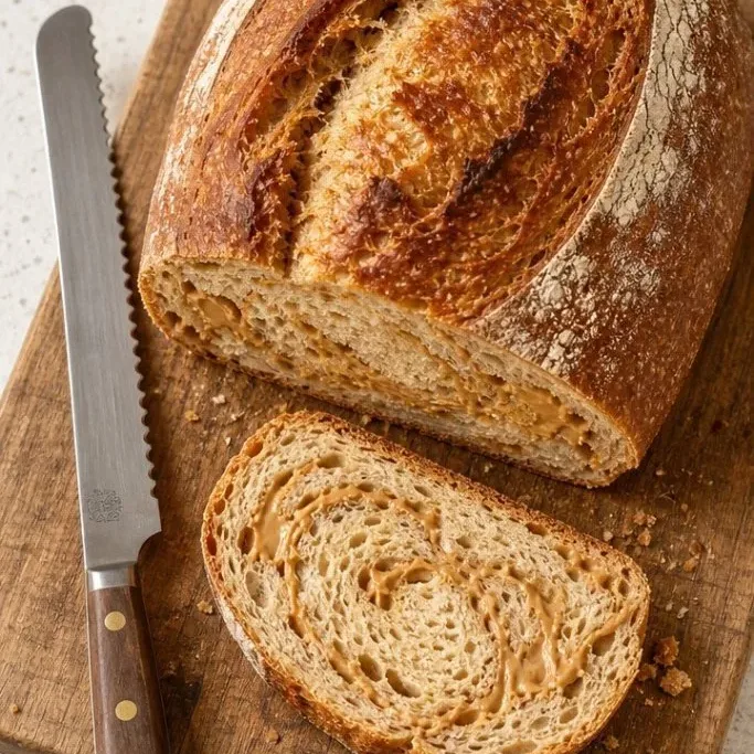 No-Knead Peanut Butter Sourdough Bread Peanut Butter Sourdough Bread