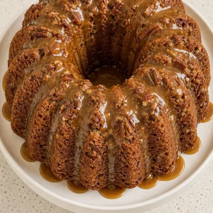 Toasted Pecan Bundt Cake with Brown Butter Glaze Pecan Bundt Cake