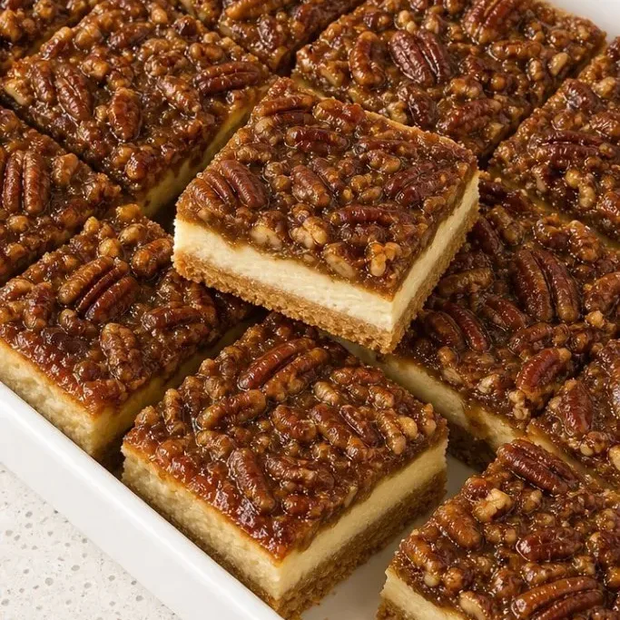Gooey Pecan Pie Cheesecake Bars Pecan Pie Cheesecake Bars