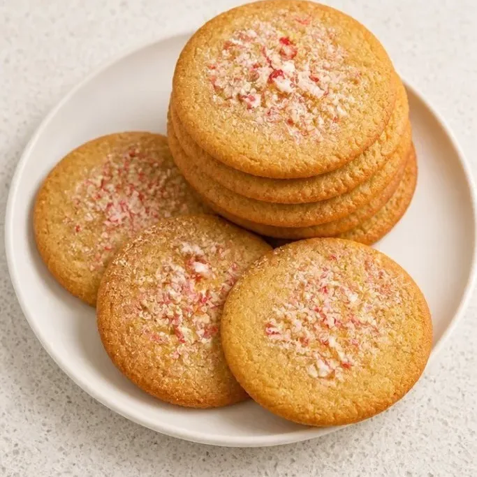 Peppermint Shortbread Cookies