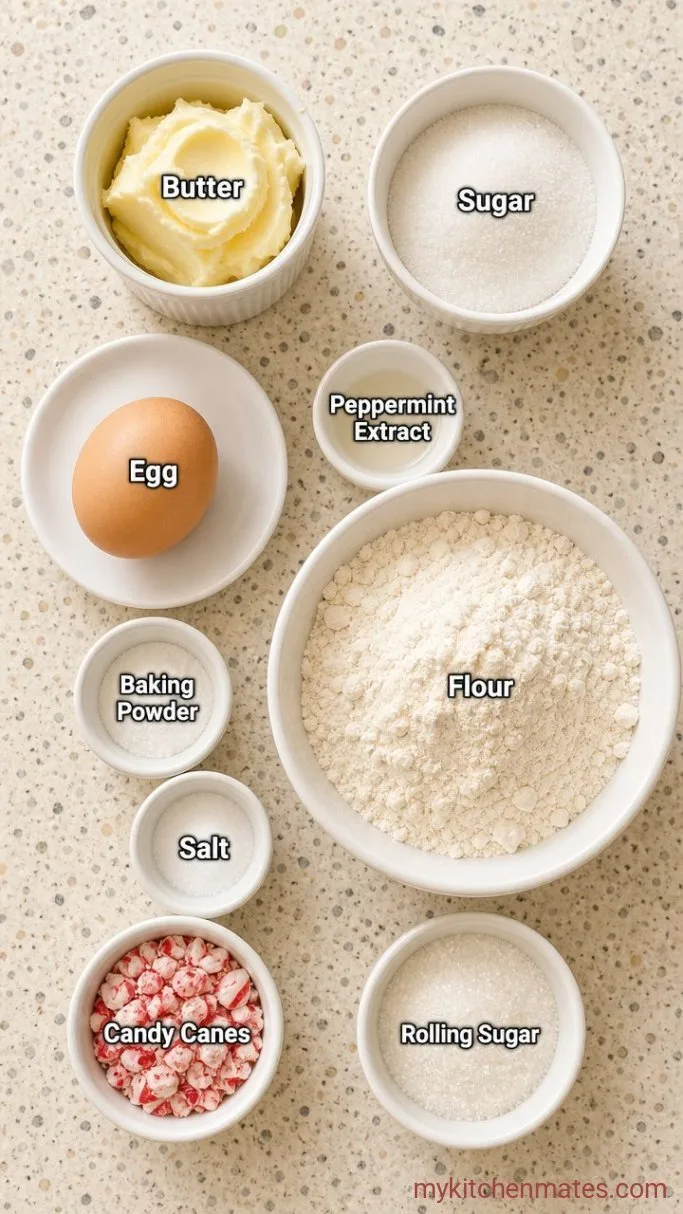 Soft Peppermint Sugar Cookies Ingredients