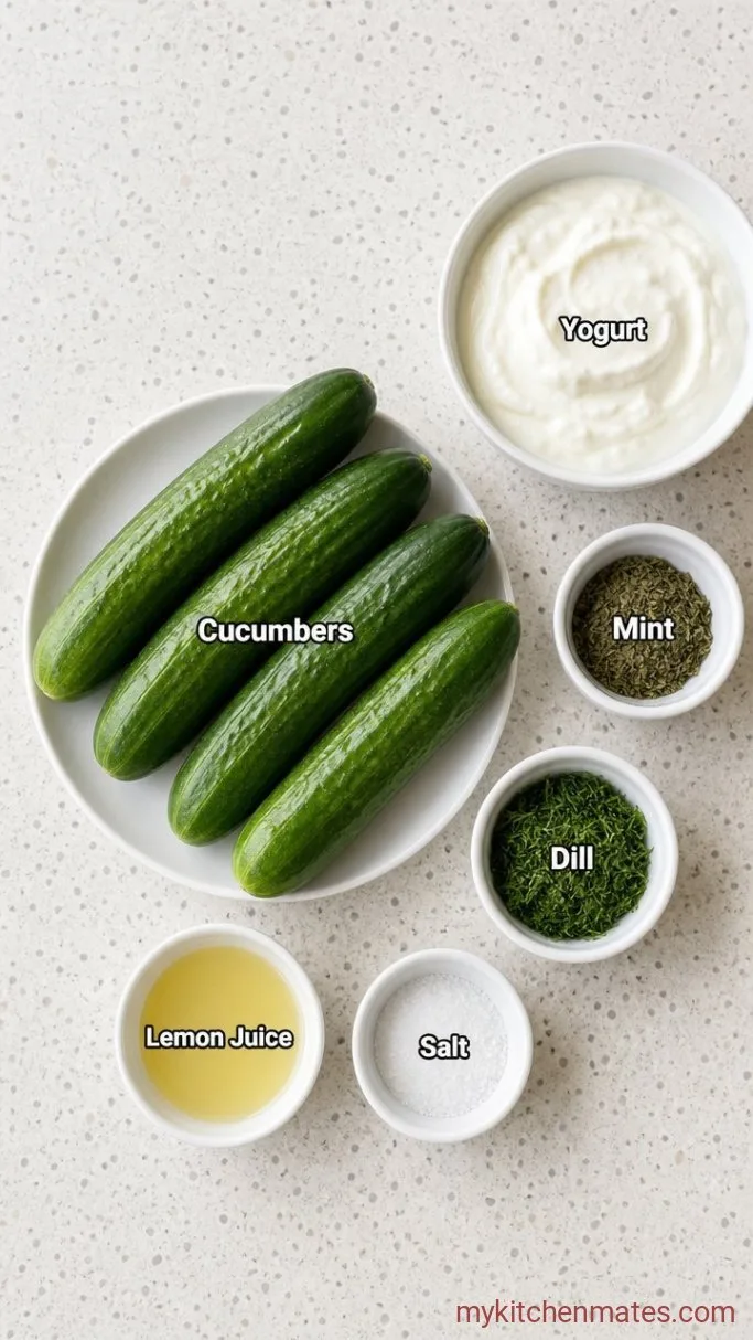 10-Minute Persian Cucumber Salad Ingredients