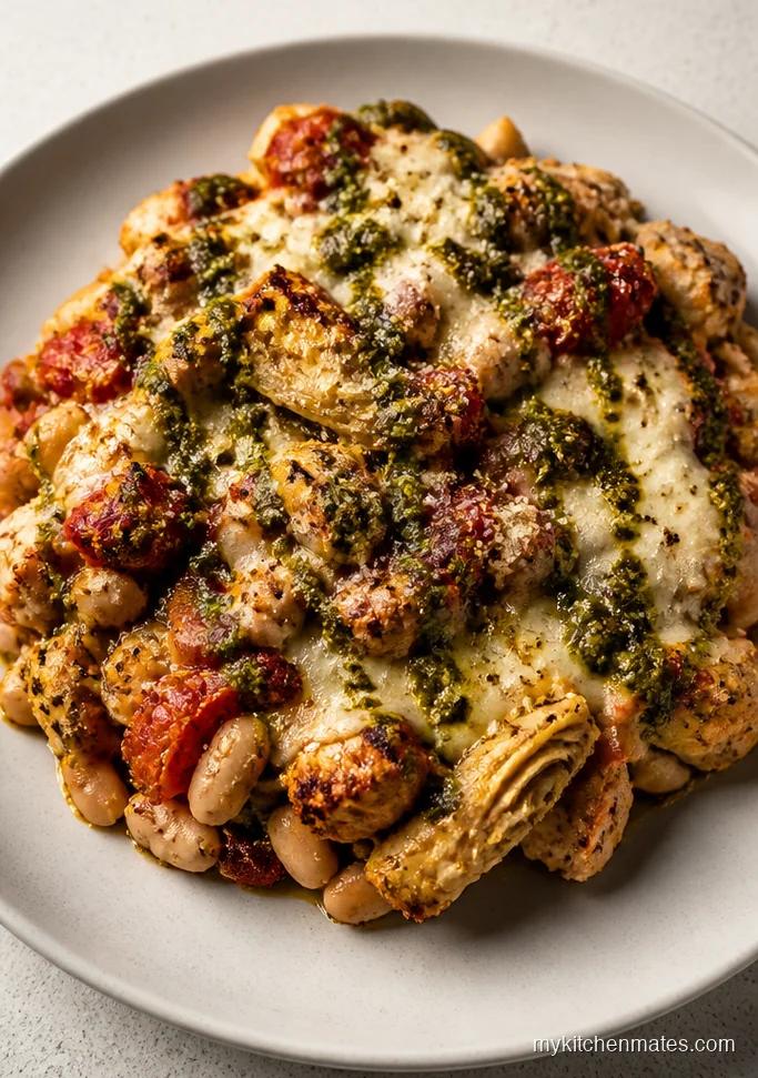 Pesto Chicken and Artichoke Casserole