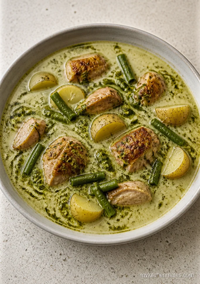 Pesto Chicken and Potato Soup