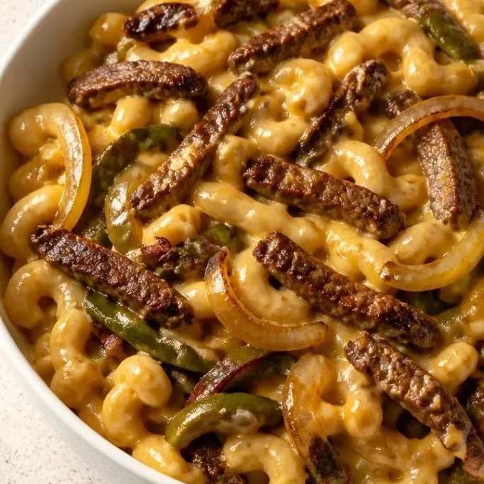 Philly Cheese Steak Mac and Cheese Philly Cheese Steak Mac and Cheese