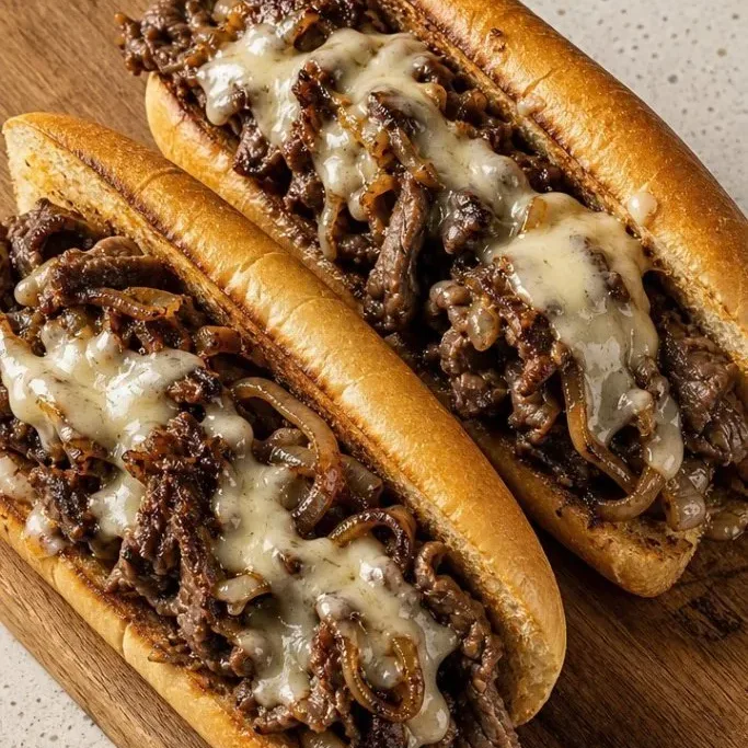 Classic Philly Cheese Steak Sandwich Philly Cheese Steak Sandwich