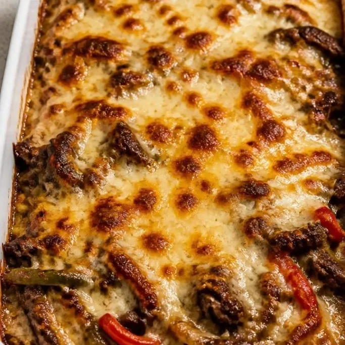 philly cheesesteak casserole