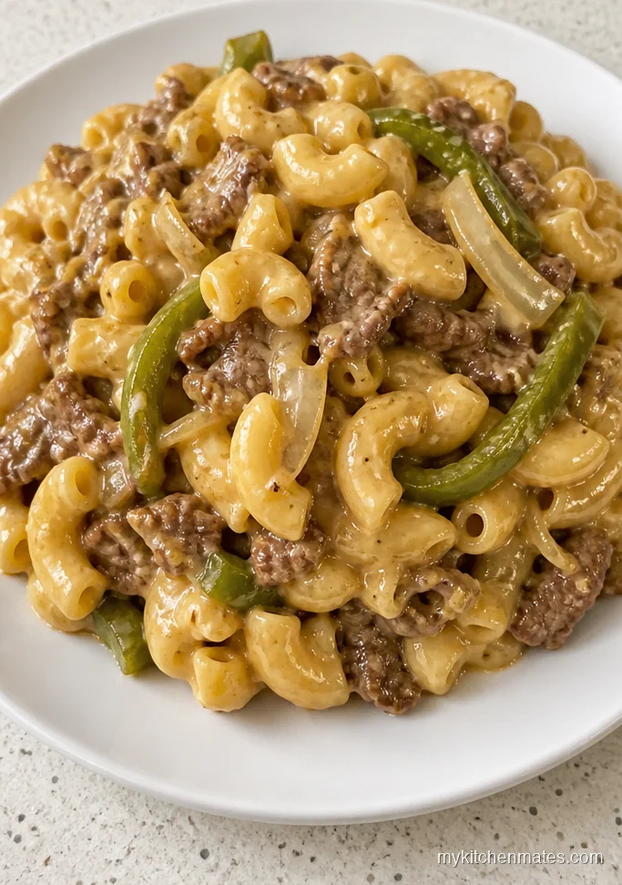 Philly Cheesesteak Mac and Cheese