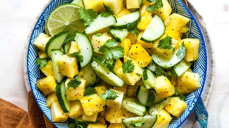 Fresh Pineapple & Cucumber Salad Food photo of Pineapple & Cucumber Salad