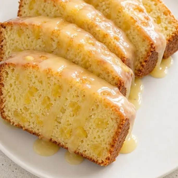 Moist Pineapple Pound Cake with a Sweet Pineapple Glaze Pineapple Pound Cake
