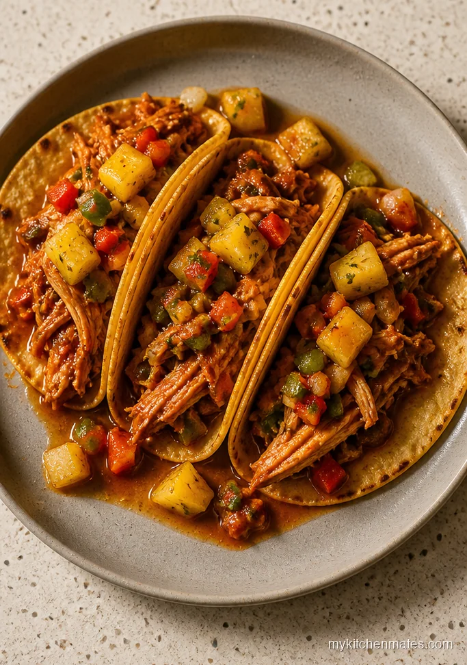 Pineapple Salsa Chicken Tacos
