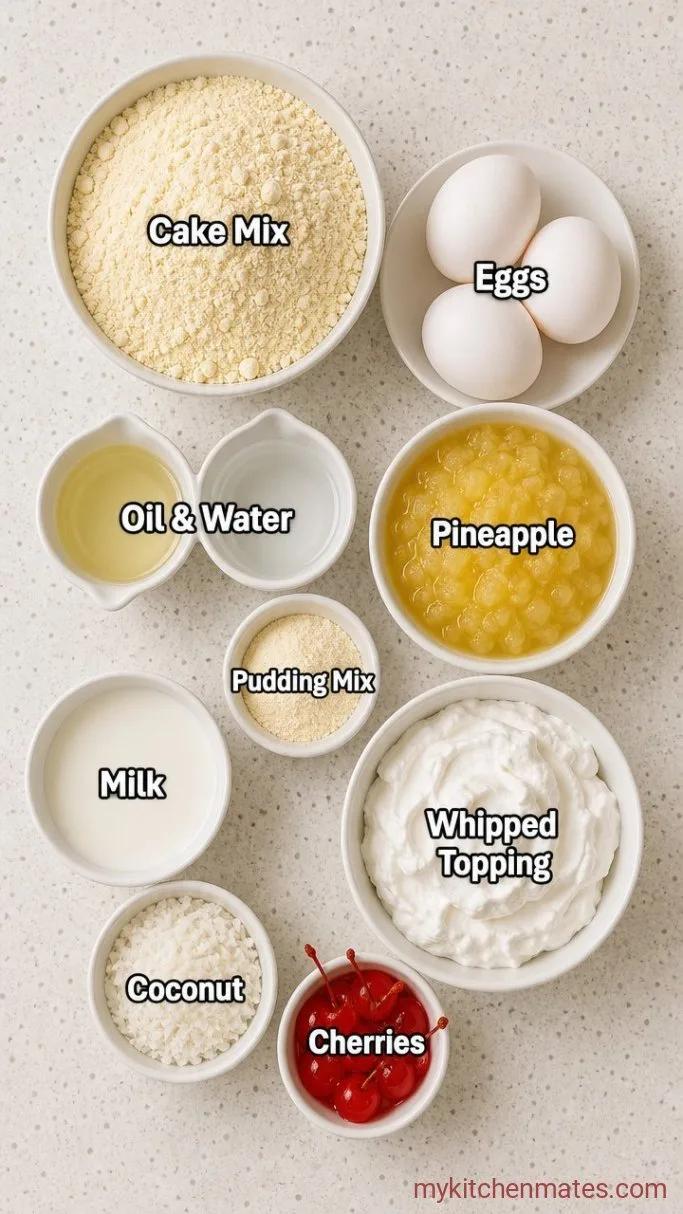 Easy Pineapple Sunshine Cake Ingredients