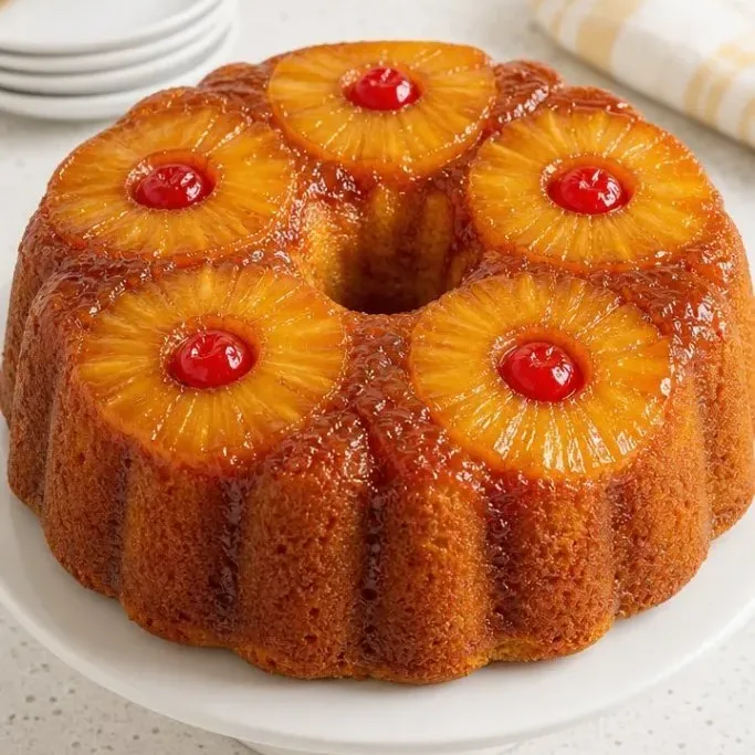 Pineapple Upside Down Bundt Cake