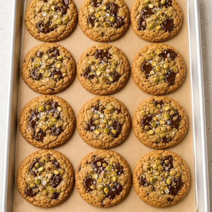 Chewy Brown Butter Pistachio Chocolate Chip Cookies Pistachio Chocolate Chip Cookies