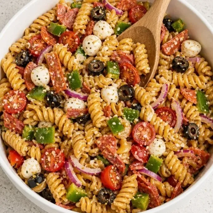 Pizza Pasta Salad (All the Flavor, No Oven Needed) Pizza Pasta Salad