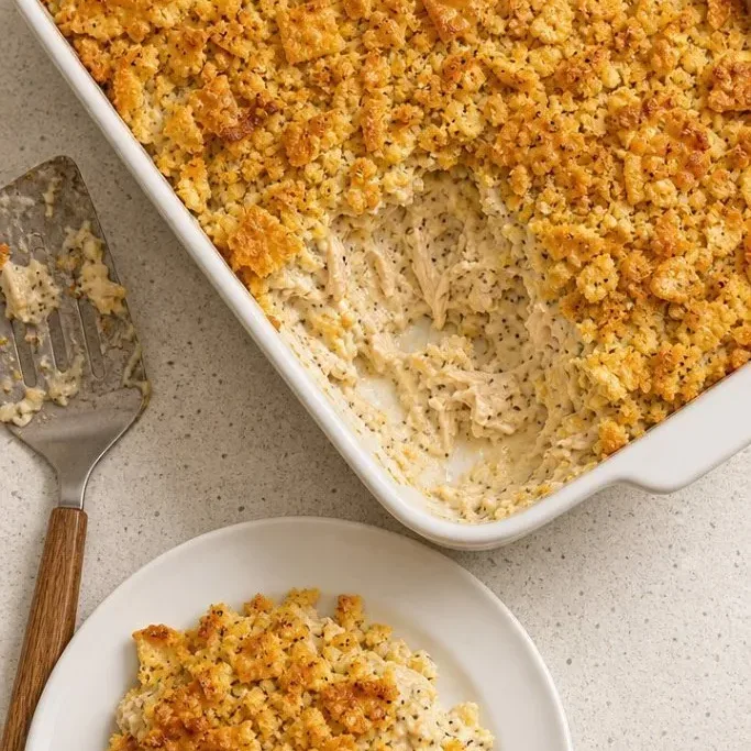 Easy Creamy Poppy Seed Chicken Casserole with Ritz Topping Poppy Seed Chicken Casserole