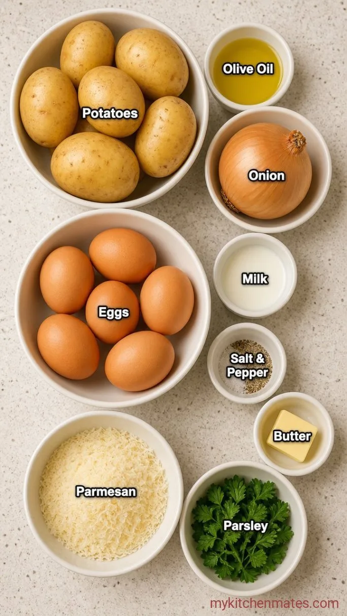 30-Minute One-Pan Potato Egg Frittata Ingredients
