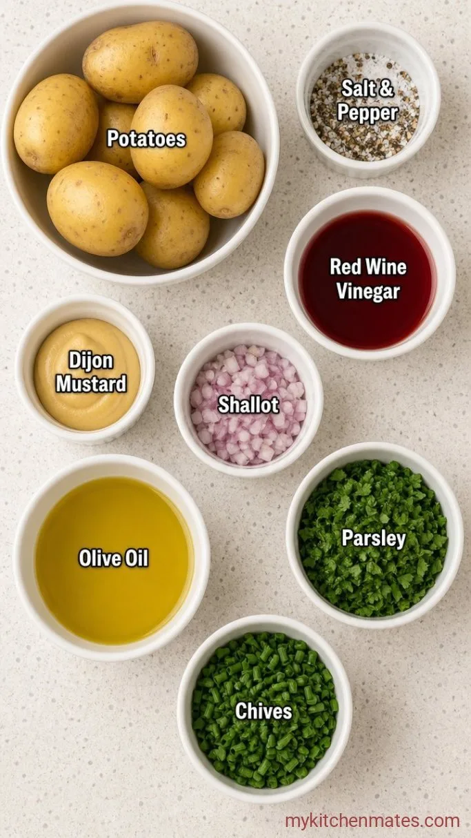 Tangy No-Mayo Potato Salad Ingredients