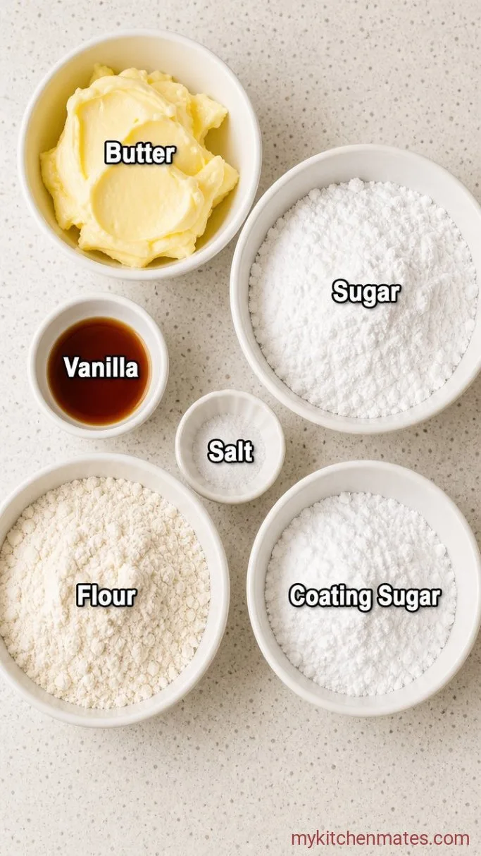 5-Ingredient Powdered Sugar Cookies Ingredients