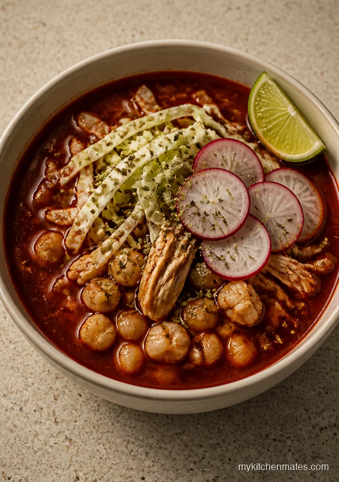Pozole Rojo de Pollo