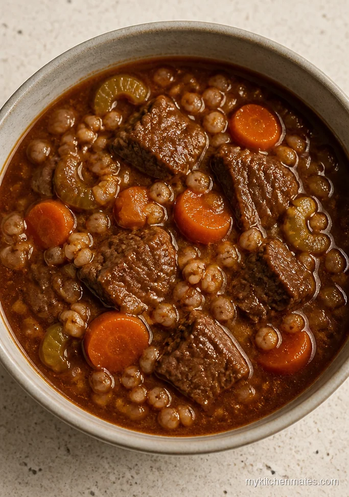 Pressure Cooker Beef and Barley Stew