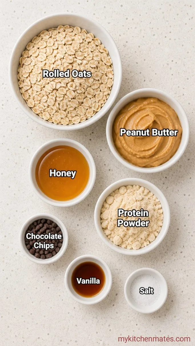 5-Ingredient Peanut Butter Protein Balls Ingredients