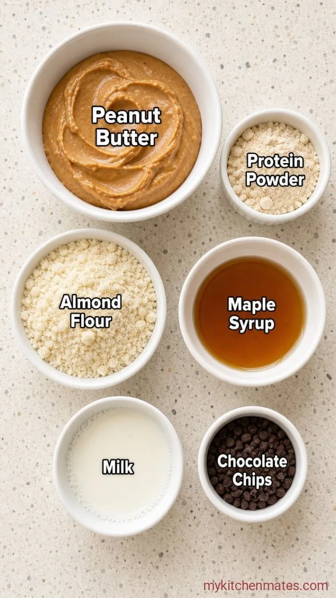 No-Bake Protein Cookie Dough (6 Ingredients, 5 Minutes) Ingredients