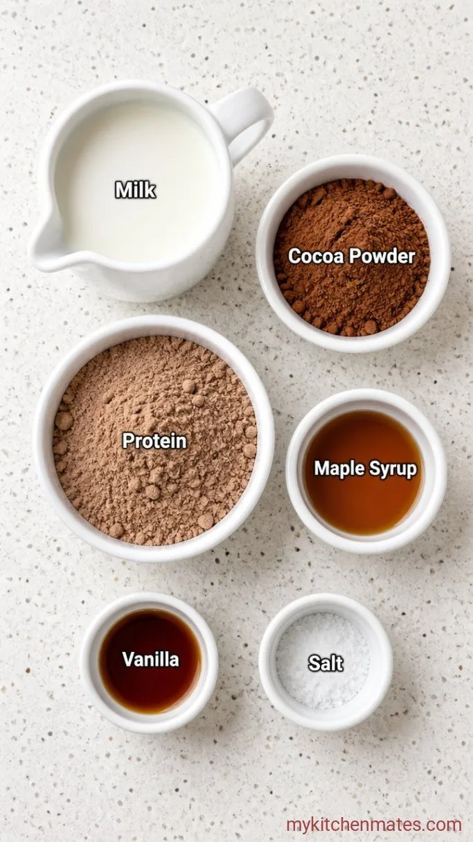 Creamy 5-Minute Protein Hot Chocolate Ingredients
