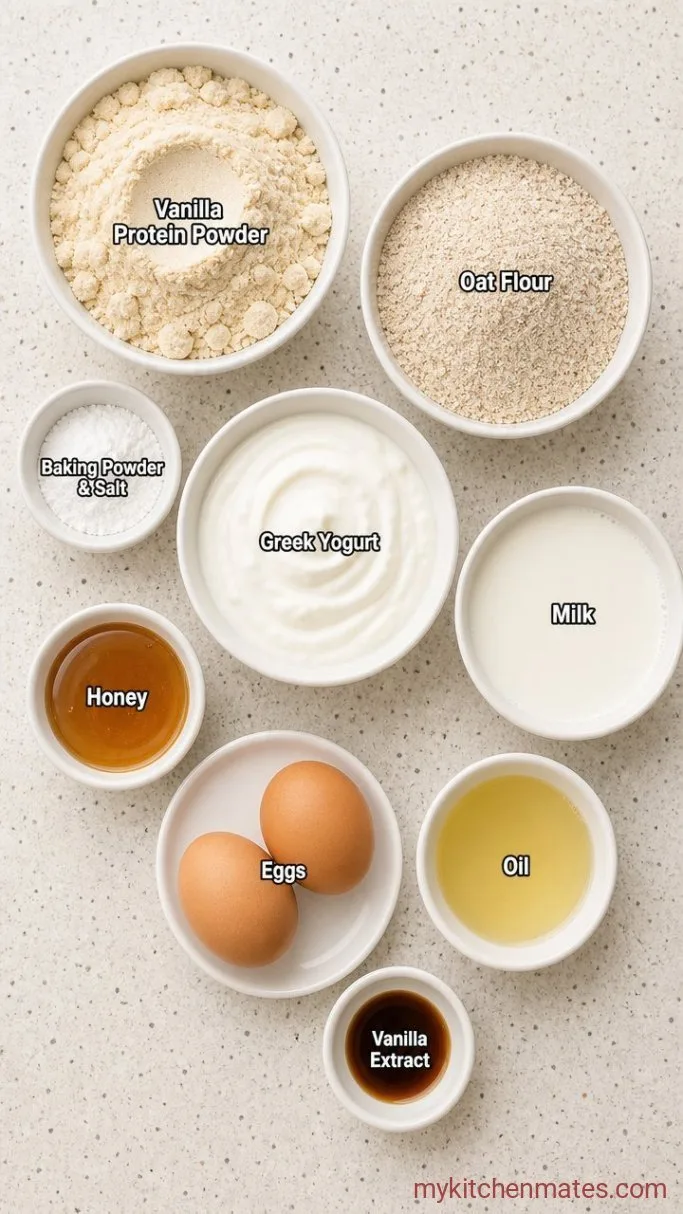 Moist Protein Muffins with Protein Powder (Ready in 30 Minutes) Ingredients