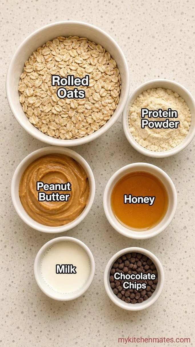 6-Ingredient Protein No Bake Cookies Ingredients