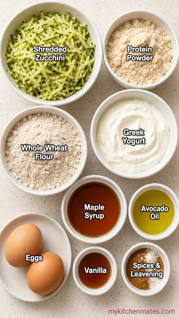 Protein Zucchini Bread with Greek Yogurt Ingredients