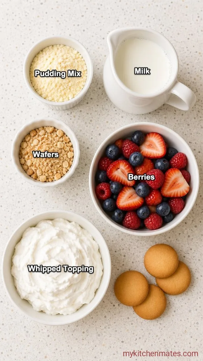 Quick No-Bake Pudding Parfait Cups Ingredients