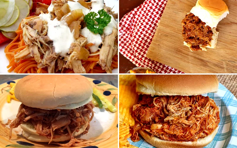 12 Easy Pulled Chicken Recipes for Home Cooking pulled chicken recipes featured