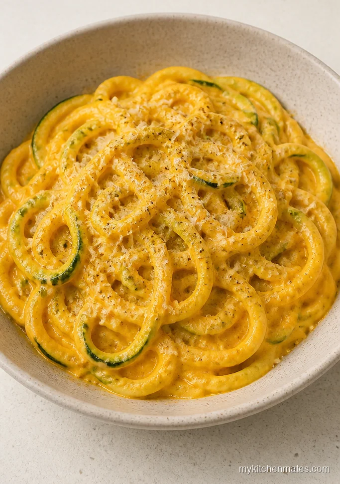 10 Low Carb Pumpkin Recipes for Weeknight Comfort and Easy Meals Pumpkin Alfredo over Zucchini Noodles