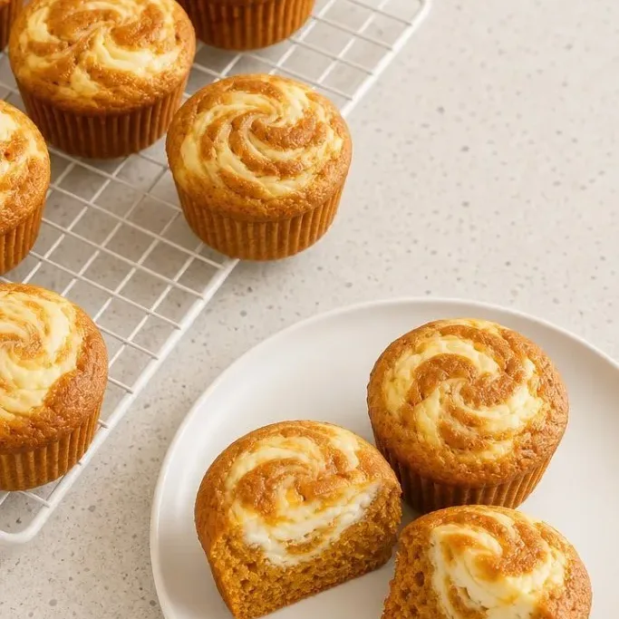 Pumpkin Cheesecake Muffins
