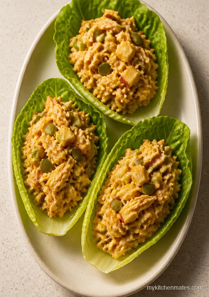 Pumpkin Chicken Salad Lettuce Cups