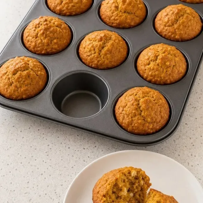 Pumpkin Cottage Cheese Muffins